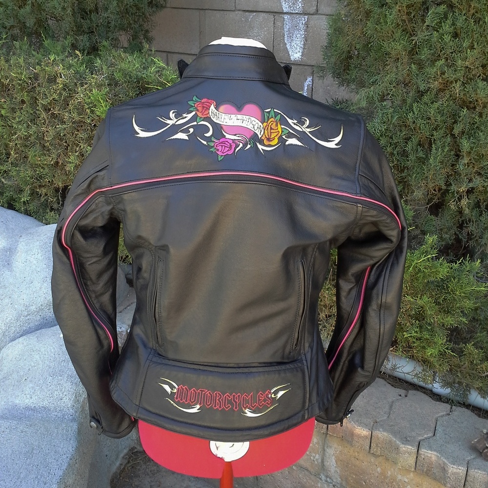 Harley Davidson convertible leather jacket - Picture 2 of 8